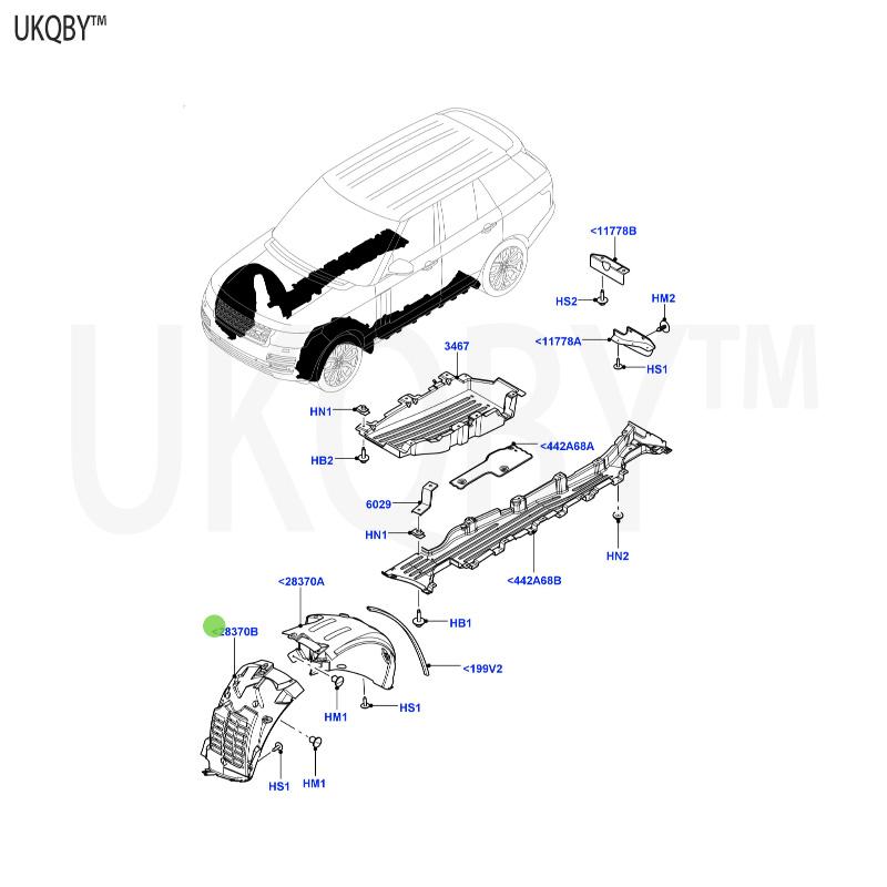 La n d Ro ve r Sp or t Ra ng e Rov er 2014 LR033071 Guard Splash Shield Wheel Housing
