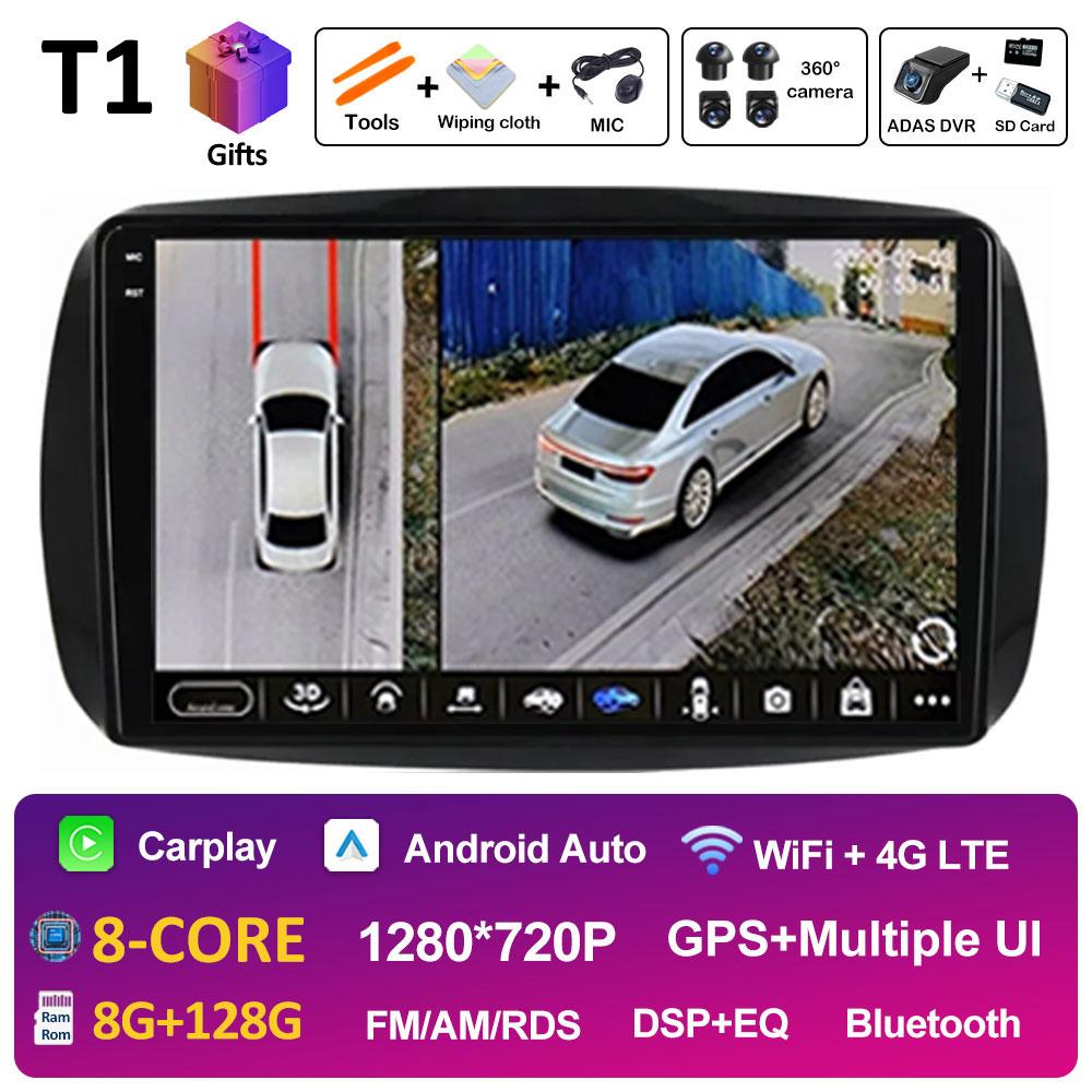 Автомобильное видео для Mercedes Benz Smart 453 Fortwo 2014 2015 2016 2017 - 2020 Радиоплеер Беспроводная навигация Carplay GPS Аксессуары