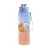 750ml Cartoon Letter Printed Lovely A-Z Water Cup Portable Children Plastic Cartoon Outdoor Sport Large Capacity Water Bottle