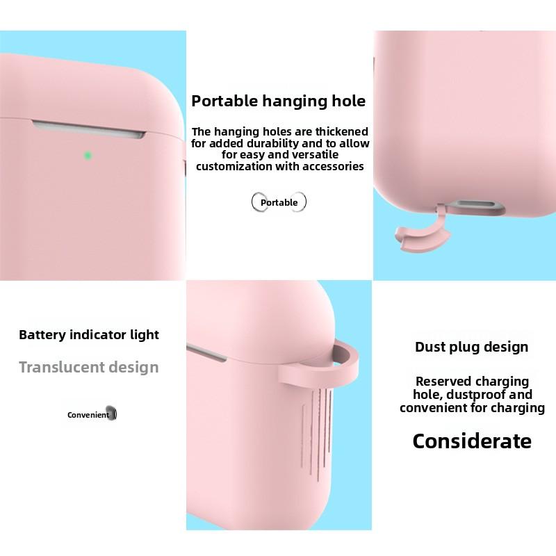 Защитный чехол, подходящий для беспроводных Bluetooth силиконовых наушников 1/2 поколения, универсальный мягкий защитный чехол