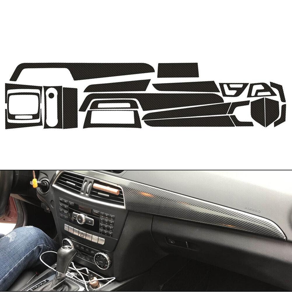 Для Mercedes класса C W204 5D Carbon Fiber Pattern Interior DIY Trim Decals