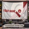 Aberdeen FC Personalized Tapestry Support Custom Name, Wall Art Home Decoration