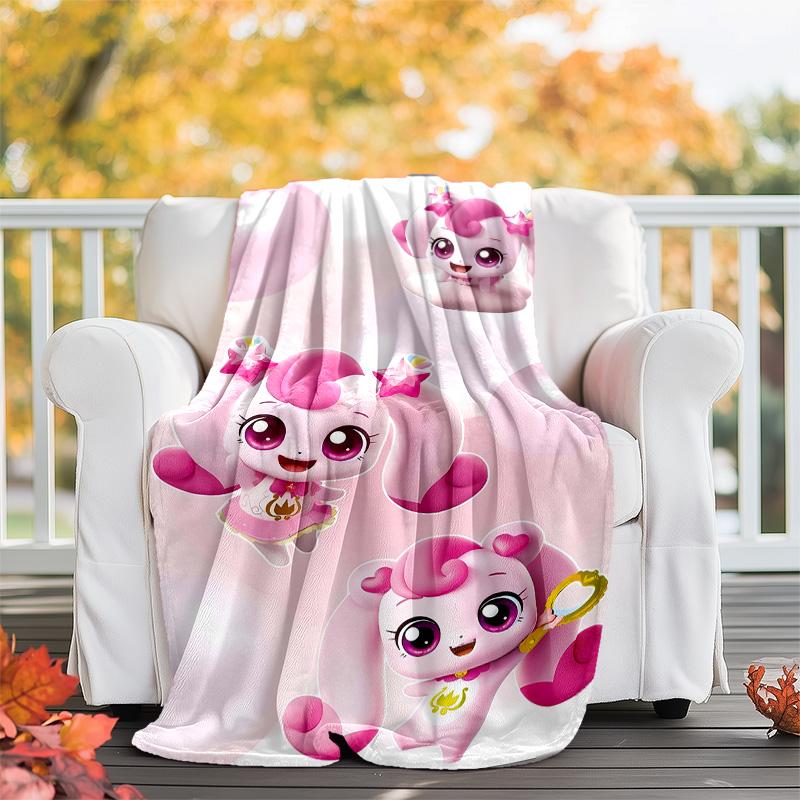 1pc Catch Teenieping Magic Sweethear2 Theme Blanket - Digital Print, Polyester, Cozy for All Seasons, Perfect for Outdoor, and Travel