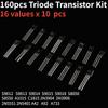 16 видов * 10 шт. триодный транзистор в ассортименте, S9011 S9012 S9013 S9014 S9018 A1015 C1815 A42 A733 A92 S8550 S8050 2N3906 2N3904