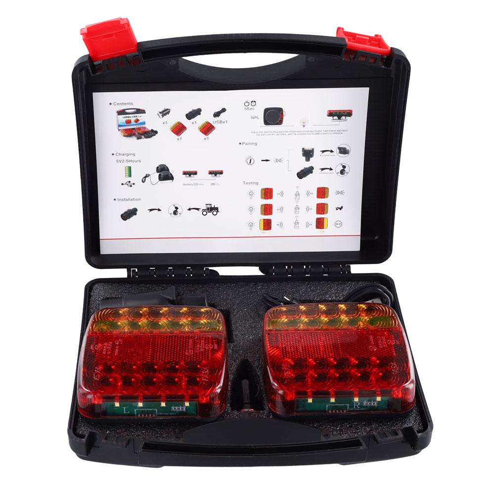 Беспроводные светоотражающие линзы для задних фонарей грузовиков, перезаряжаемые стоп-сигналы, светодиодные задние фонари для прицепов, фонари указателей поворота для кемперов и грузовиков