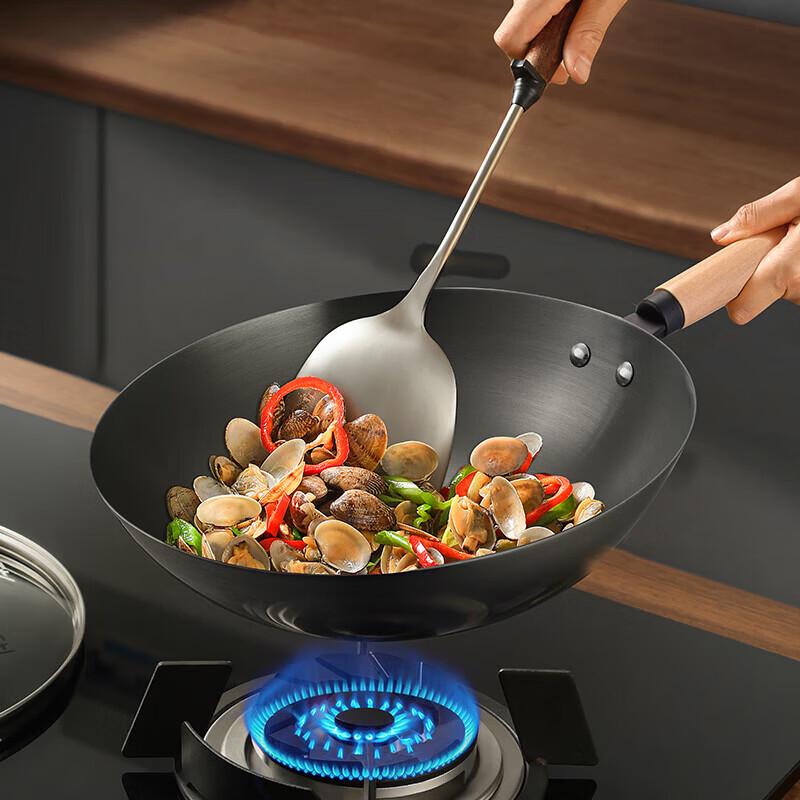 ASD Black City Series Uncoated Refined Iron Wok