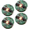 TOREJAX Magnetic Switch LED Set of Button Cell Battery Lighting Parts for Plastic Model Building Light, 4, Operated, (Red)