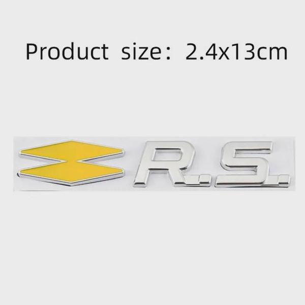 Металлическая эмблема наклейка на автомобиль для Renault RS GT Sport Clio Scenic Megane Koleos Arkana Espace Laguna Logan Sandero Safrane Vel Satis