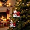 Personalized Snowman Letter Ornaments 2D Christmas Ornaments, for Tree, Winter Holiday Home Decor Initial Ornament, Ornament DIY Hanging Xmas