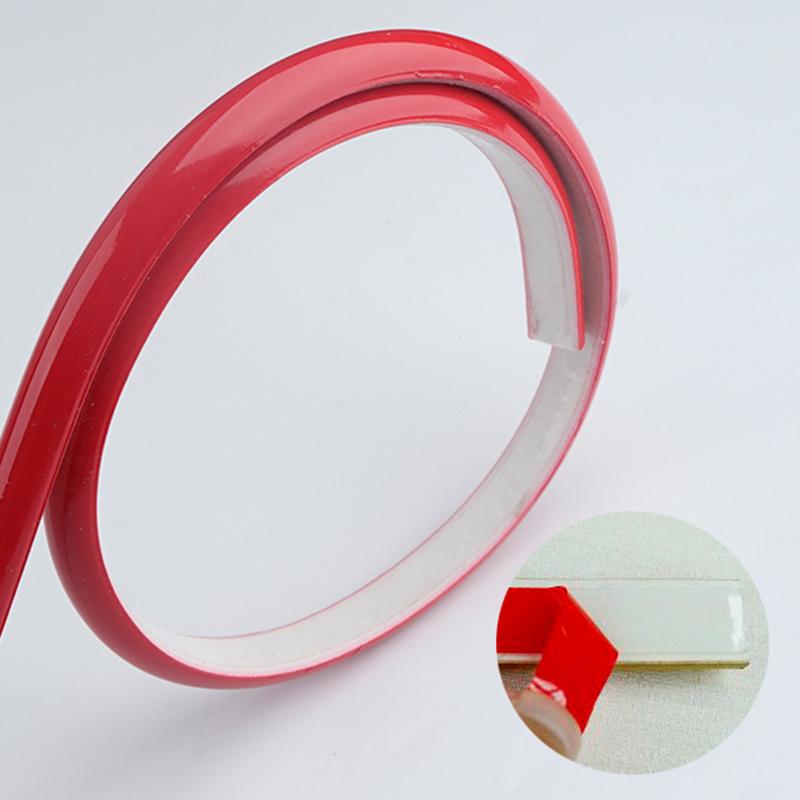 1M самоклеящаяся ПВХ-лента для кромки стены, наклейка на талию стены, мягкая, противоударная, полукруглая, водонепроницаемая, отделочная линия, плинтус