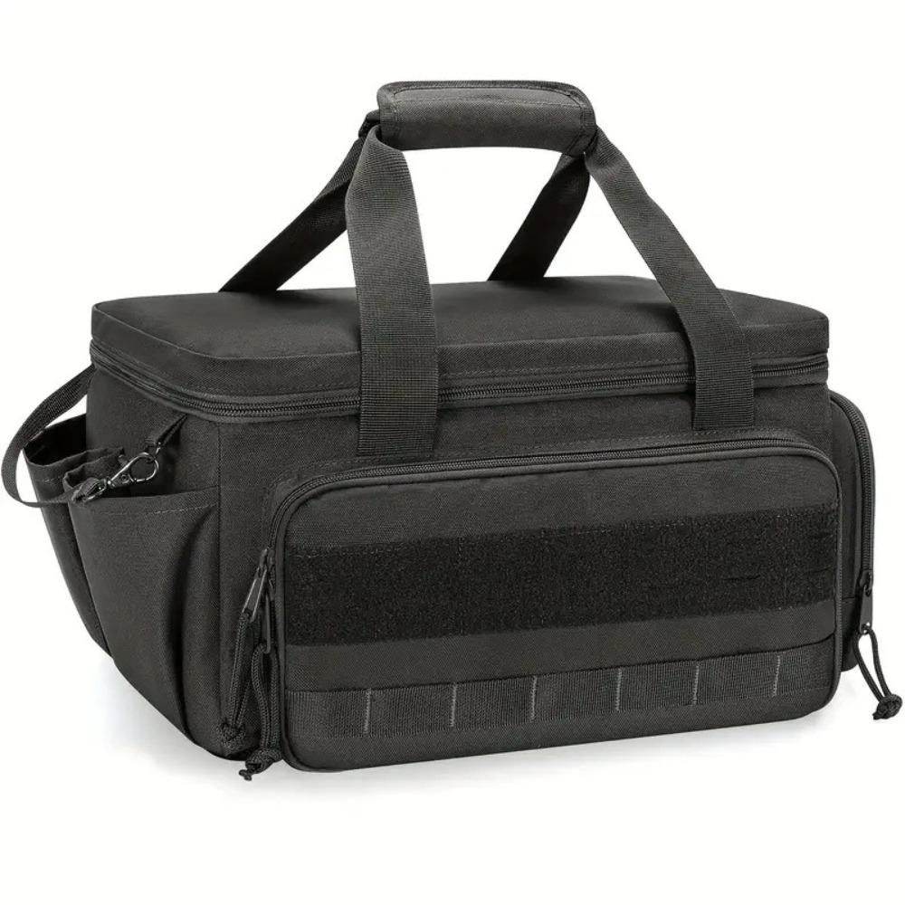 14 Inch Black Canvas Tool Storage Bag Lightweight Electrician Portable Tote Bag Work Accessories