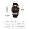 Unique Quartz Watch Men Luxury Rose Gold Skin Cool Gift Mens Casual Fashion Waterproof Watch