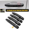 For Honda Accord 10th Gen 2018- W/ Smart Keyhole Auto Exterior Door Handle Cover Trim Sticker Protection Kit Car