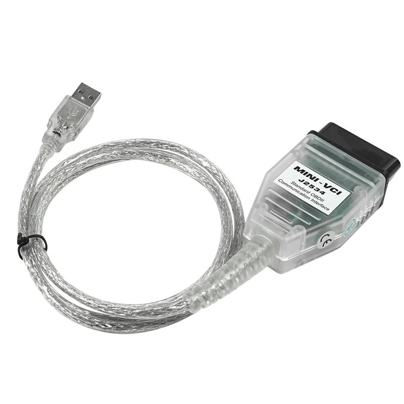 MINI VCI для Toyota TIS Techstream V18.00.008 minivci FTDI для J2534, автоматический сканер OBD OBD2, автомобильный диагностический кабель, кабель MINI-VCI