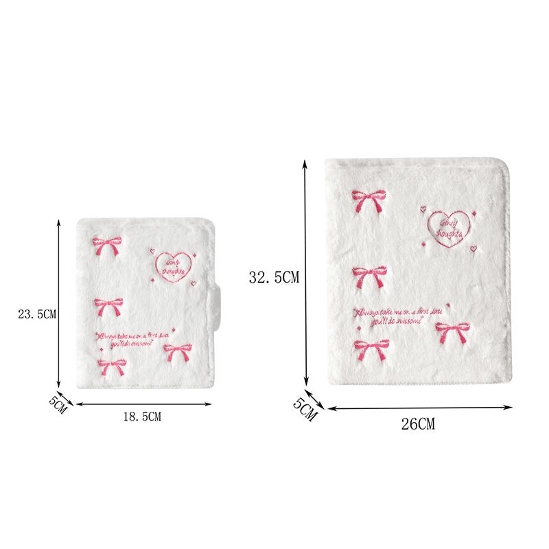 A4/A5 3-дюймовый альбом для хранения маленьких карточек с плюшевой обложкой и бантом, папка для фотокарточек, книги для коллекции фотокарточек, держатель для фотокарточек на кольцах