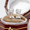 Gica Gema Классические серьги из стерлингового серебра 925 пробы с четырьмя когтями 3/4/5 мм, серьги с морсонитом, хит продаж, серьги для женщин, изысканные темпераментные ювелирные изделия, подарок