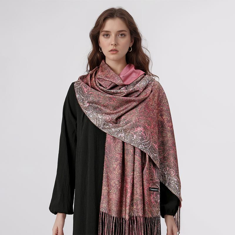 Warm Luxury Brand Cashmere Scarf Women Thick Print Shawl and Wraps Ladies Blanket Foulard Winter Pashmina Bandana Bufanda