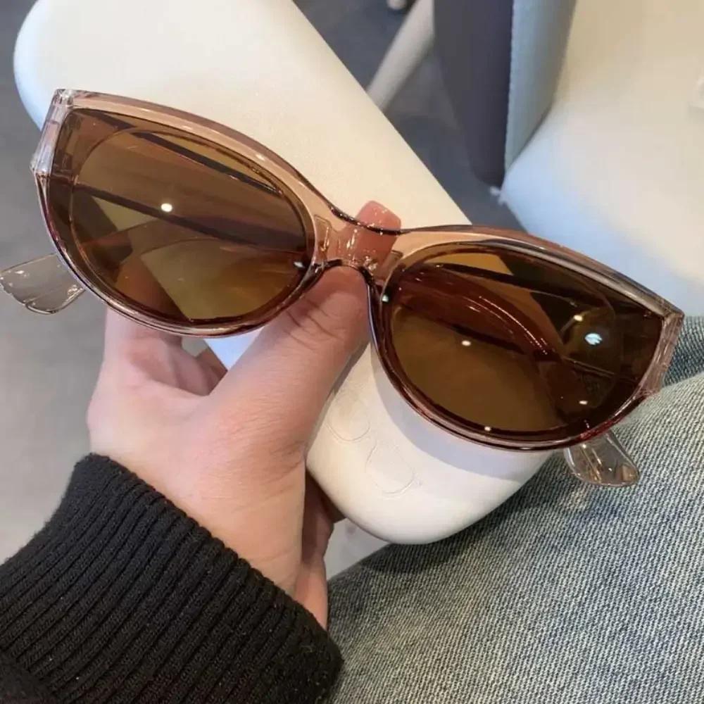 Cat Eye New Oval Sunglasses Personalized Vintage Uv400 For Women Fashion Vintage Outdoor Travel Street Style Sun Glasses