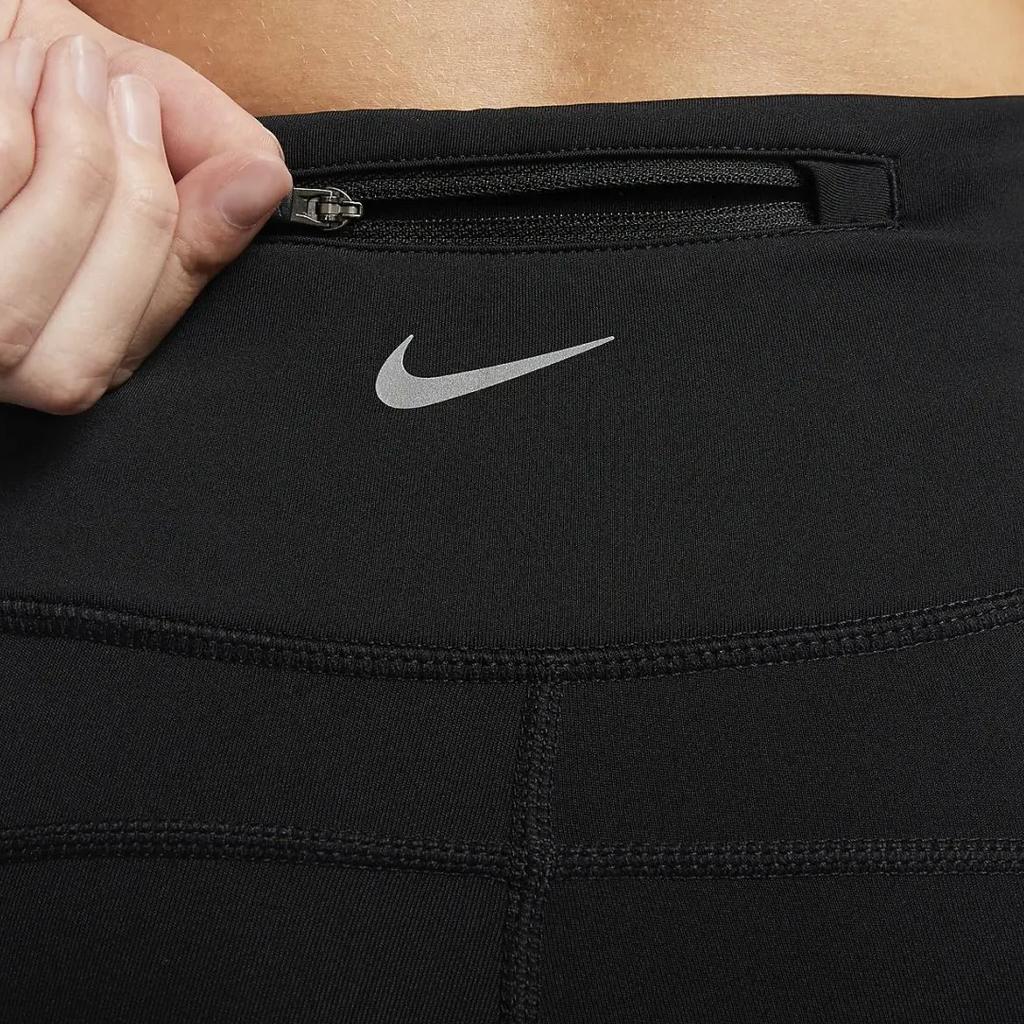Nike Леггинсы для бега средней посадки 7/8 с карманами женские леггинсы черные DX0948-010