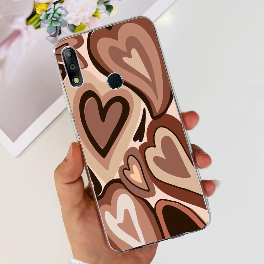 Phone Case For Asus Zenfone Max Pro M2 ZB631KL ZB633KL Silicone Soft Cover Transparent  Capa Flower Jelly Girl Bumper asus ZB631