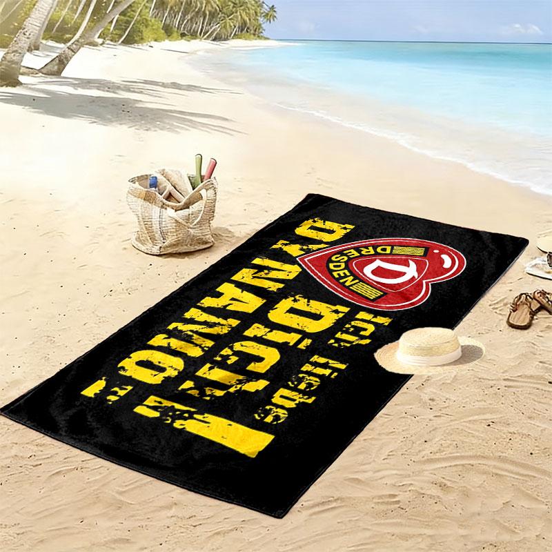 Dynamo Dresden Print Beach Towel, Large Soft Quick Dry Towel for Beach Camping Swimming