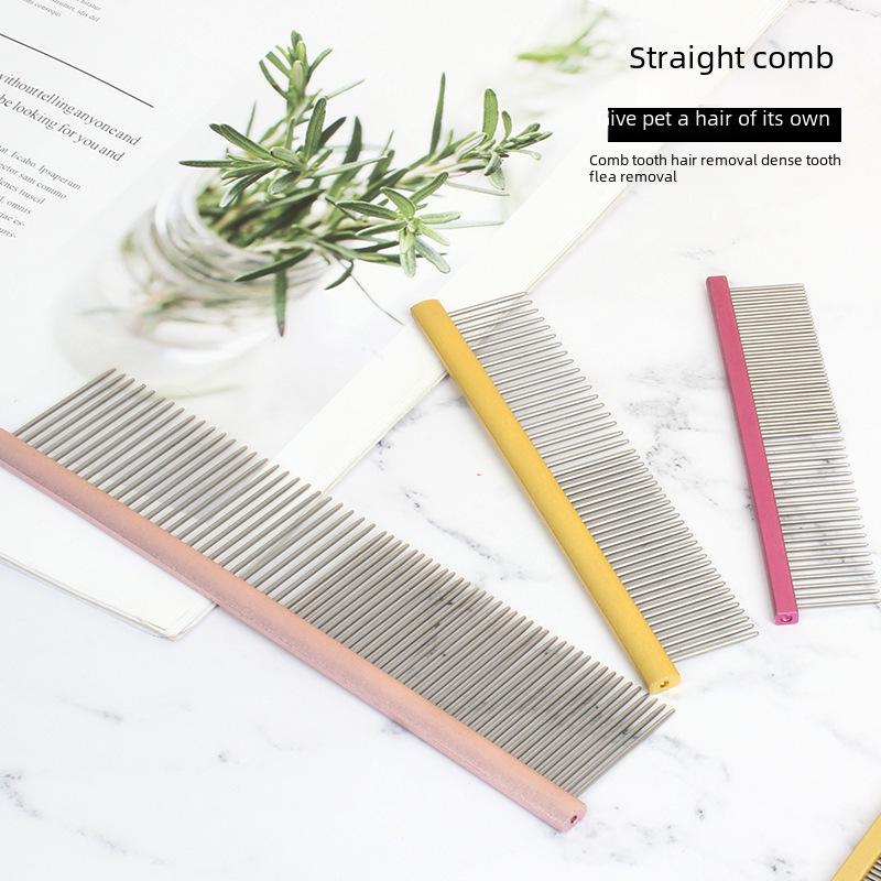Расческа из стали для удаления колтунов и блох у домашних животных - расческа с густыми зубьями для собак и кошек