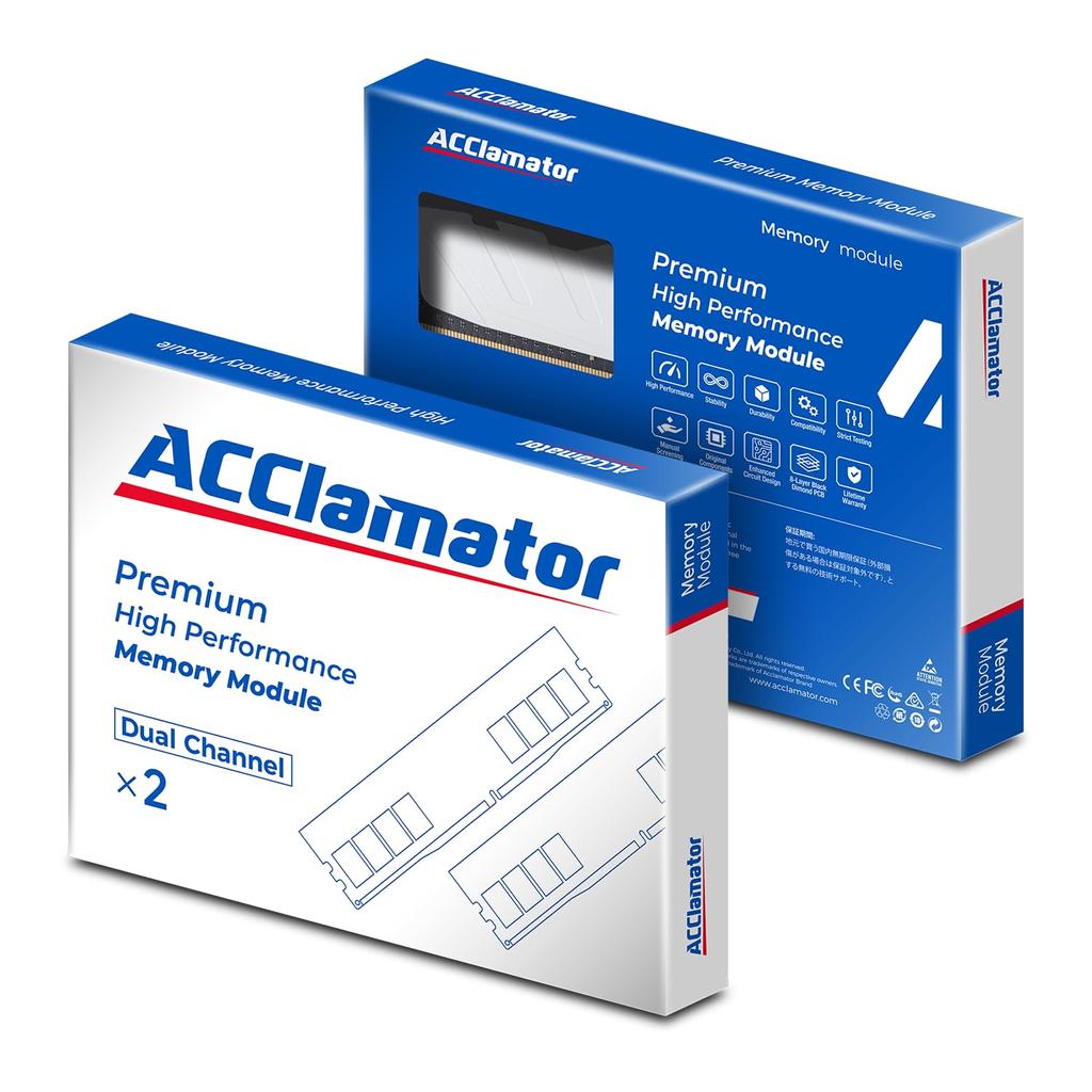 32 ГБ 3200 МГц DDR4 Память XMP x 2 серии с радиатором Модуль памяти для настольного ПК Acclamator OUNCE / PC4-25600 1,35 В (16 ГБ штук)