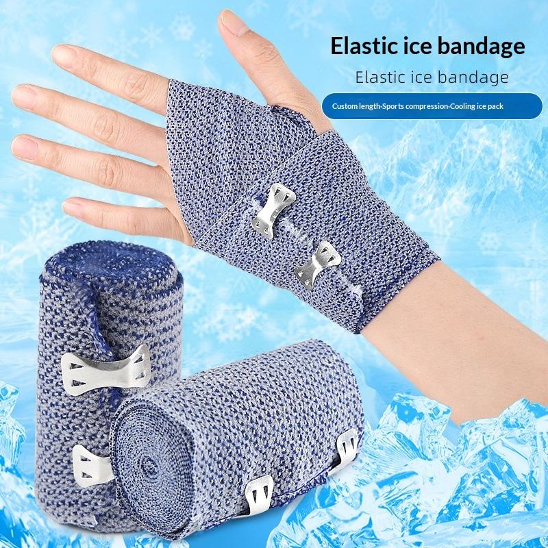 1 Рулон Холодно-Компрессионная Повязка-Бинт С Зажимами Спортивные Бинты Лента Для Лодыжки Запястья Руки Ноги Растяжения Повязки Первой Помощи Измерить
