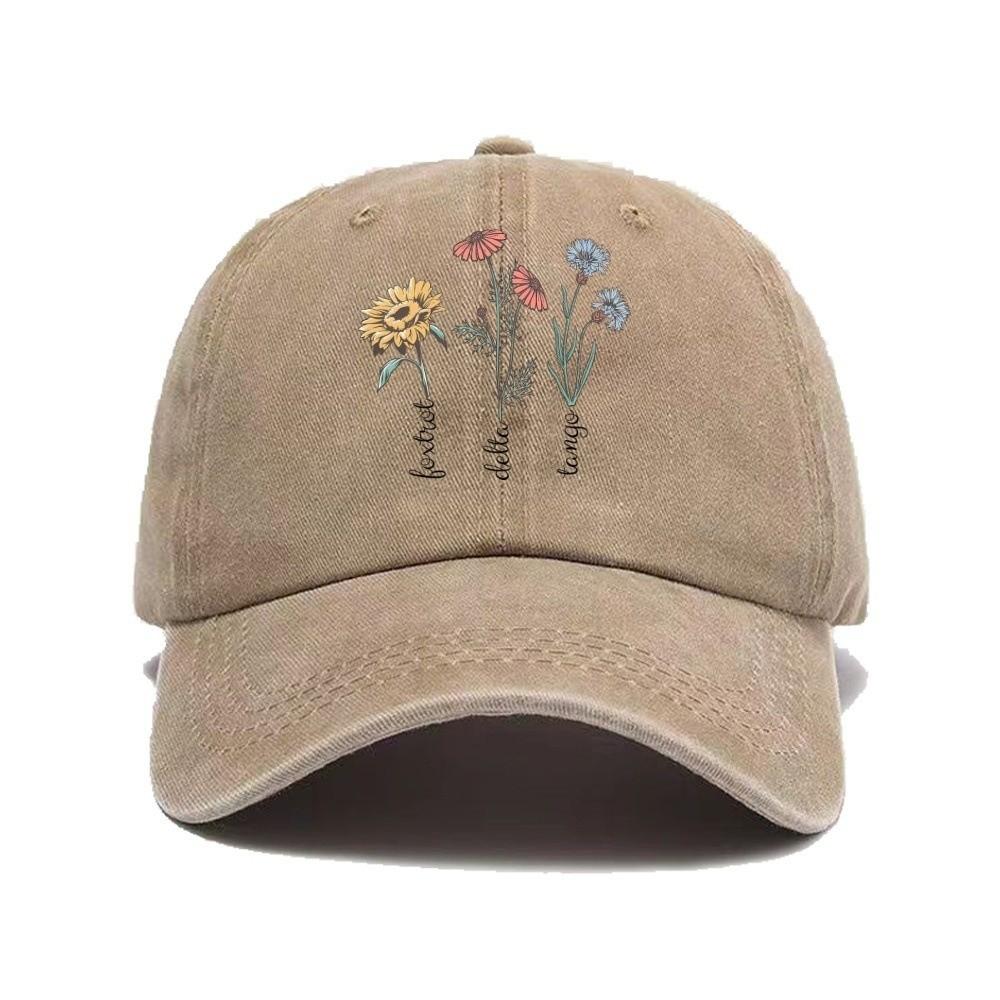 Vintage Printed Baseball Cap Casual Snapback Cap Retro Dad Sun Hat  Hiking