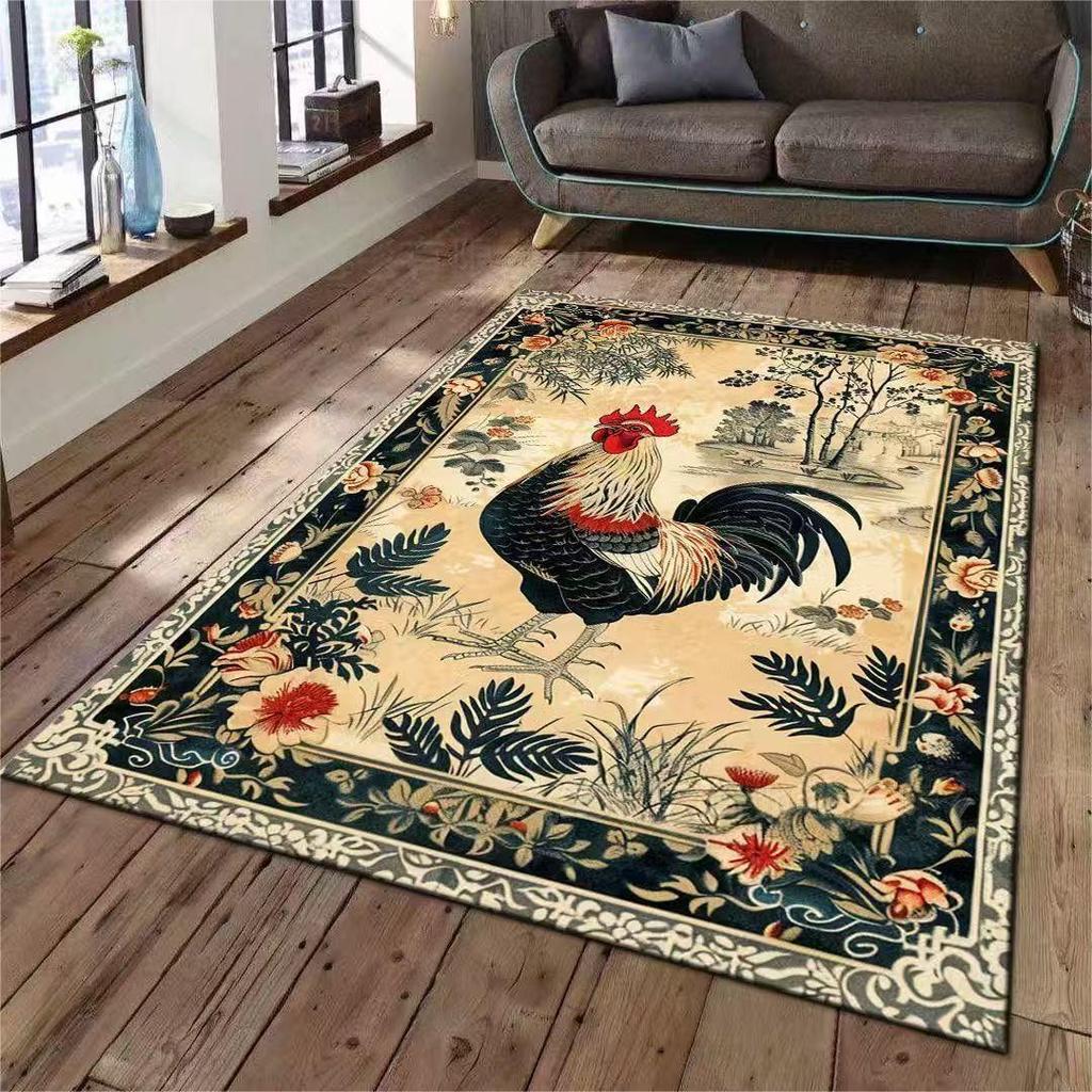 Китайский Традиционный Петух Пион Цветочный Узор Цветочный Ковер Нескользящий Коврик Коврик для Гостиной Украшение Дома Восточный Декор