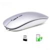 1PC Rechargeable Optical Wireless Mouse Slient Button Ultra Thin Mini Optical Ultrathin USB 2.4G Mice for Computer Laptop Computer