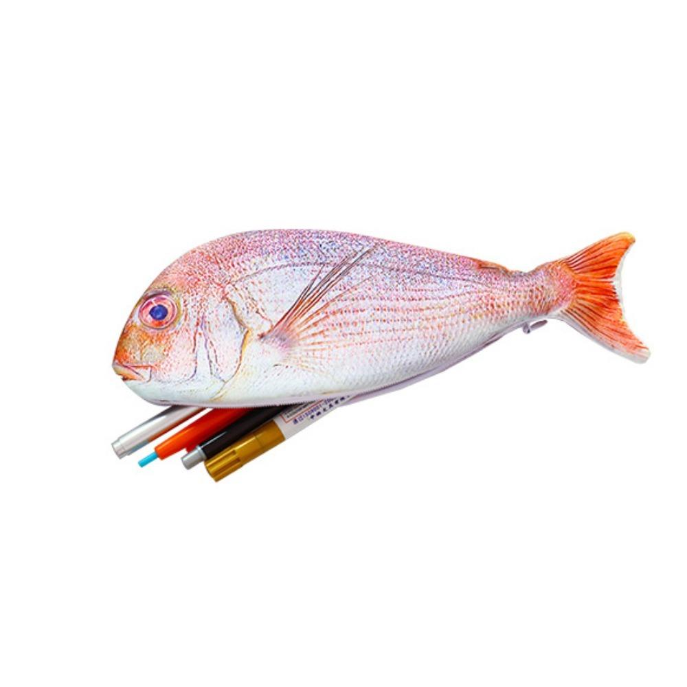 Portable Simulation Fish Pencil Case Large Capacity Pencil Bags Pen Storage Bag  Kids Gifts