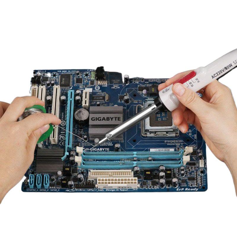 Мощный электрический паяльник с регулировкой температуры, идеально подходит для промышленного и домашнего использования