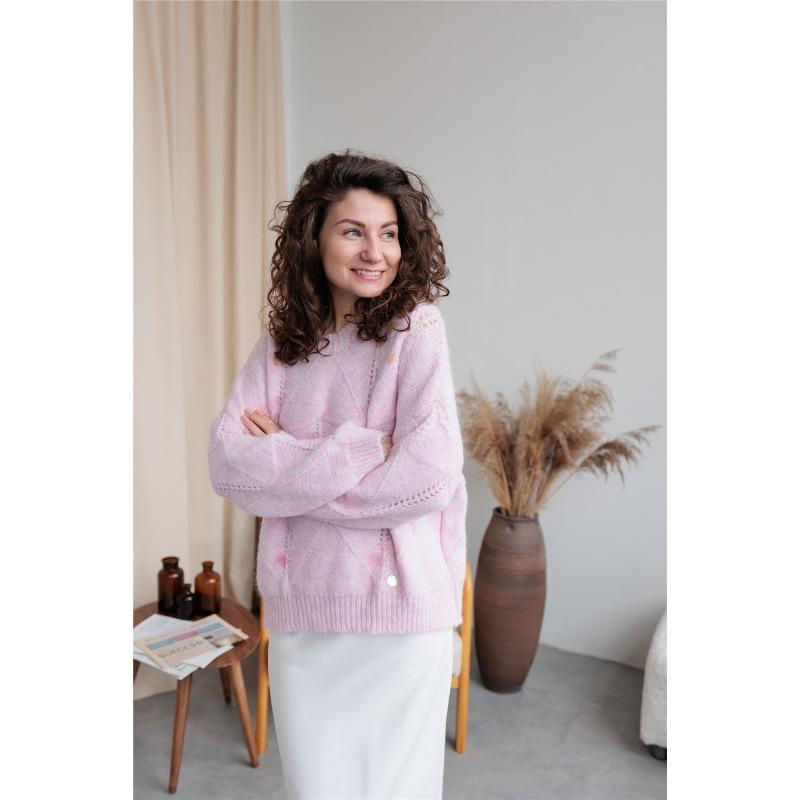 Женский осенне-зимний ретро-вязаный свитер с пайетками