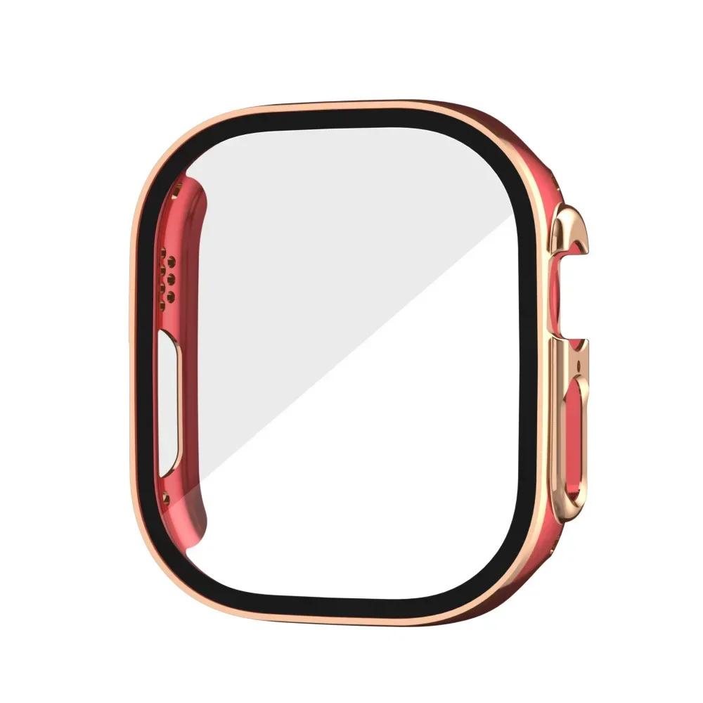 Стекло+Чехол для Apple Watch Ultra 3 2 49 мм Защитная рамка для экрана для iWatch ultra 49 Закаленное Защитные 49 ММ Аксессуары