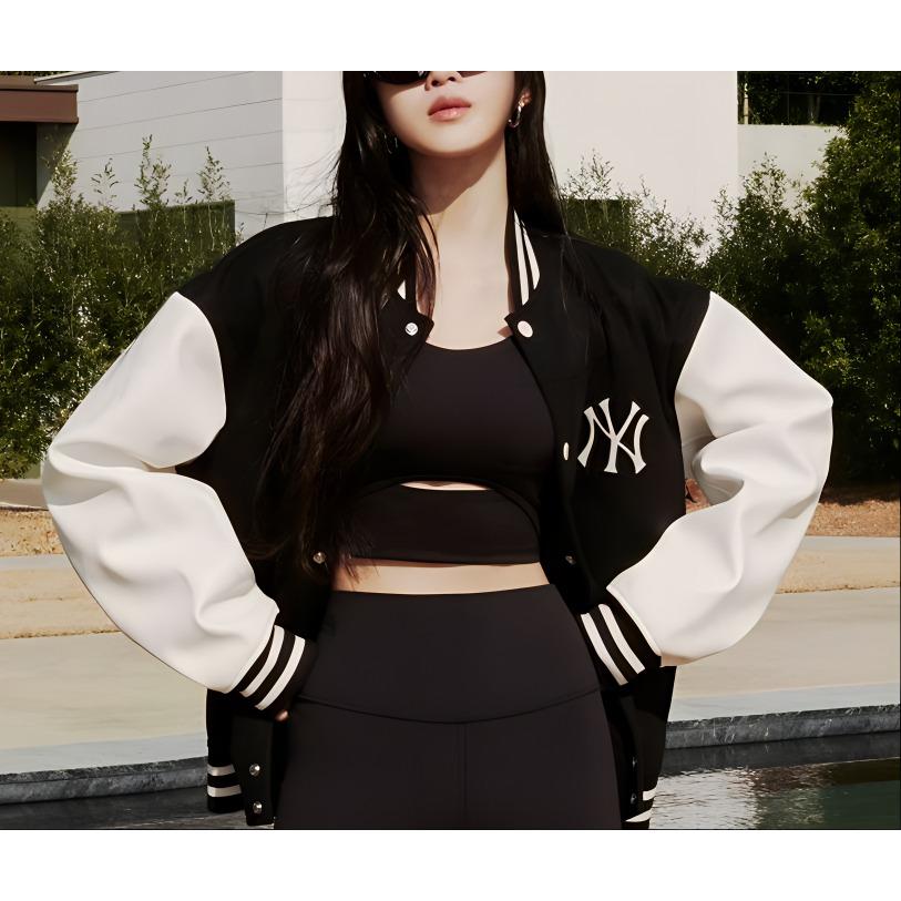 Новая бейсбольная куртка MLB SS24 Унисекс Черная 3AJPV0541-50BKS