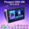 2 DIN Android Carplay автомобильное радио для Peugeot 2008 208 2012-2018 мультимедийный проигрыватель головное устройство стерео GPS навигация BT WIFI 2+32 ГБ