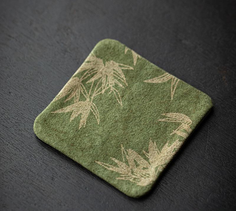 Винтажные квадратные подставки из марли с водяным напылением, с узором «тай-дай», с цветами, нескользящие, с теплоизоляцией, подставки под кофейные чашки, подставки под чайные чашки