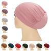 New Soft  Muslim Stretch Turban Hat Inner Hijab Caps Islamic Underscarf Bonnet Hats Female Beanie Headwrap Turbante Mujer