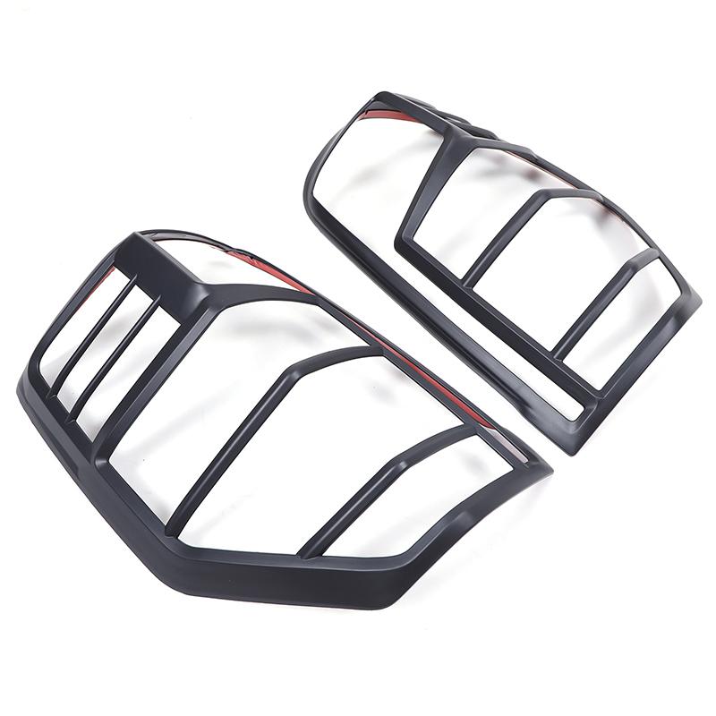 For Mitsubishi Triton L200 2019-2023 ABS Matt Black Car Rear Tail Light Decorative Frame Cover Car Accessories