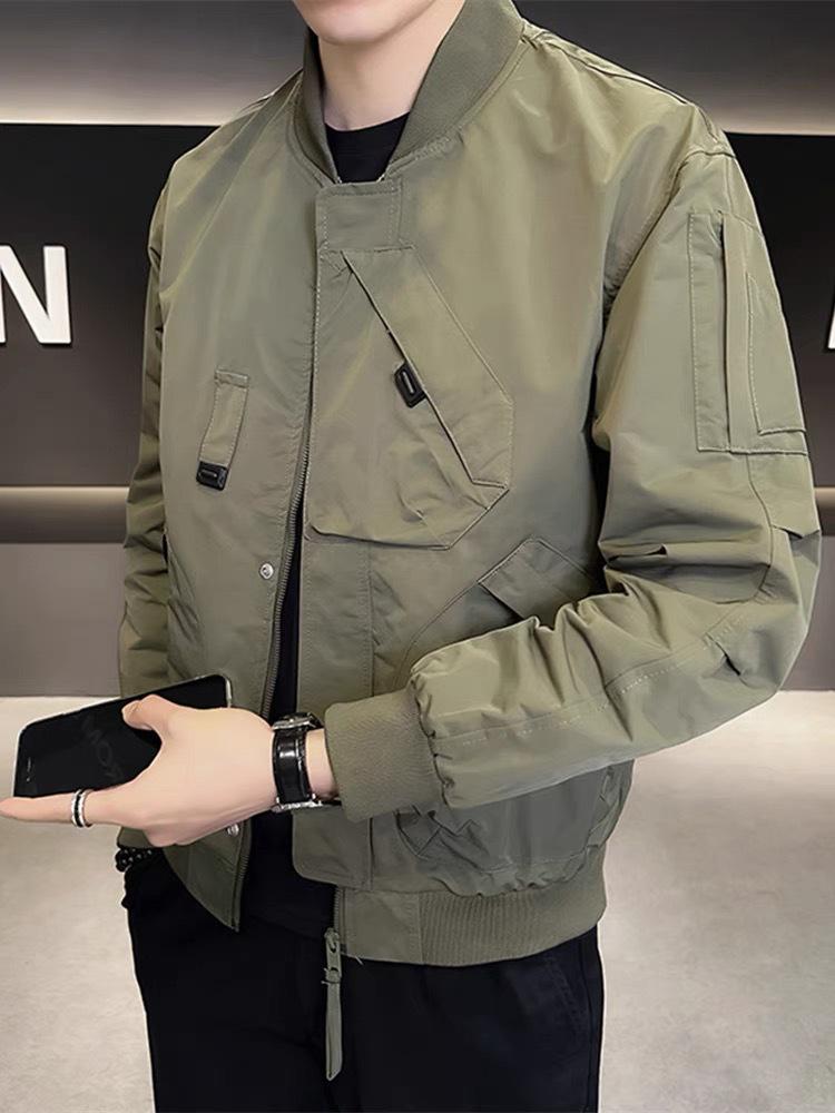 Стильная мужская куртка-бомбер: Весна/Осень 2025 - Модный, Высококачественный, Повседневный Бейсбольный Стиль