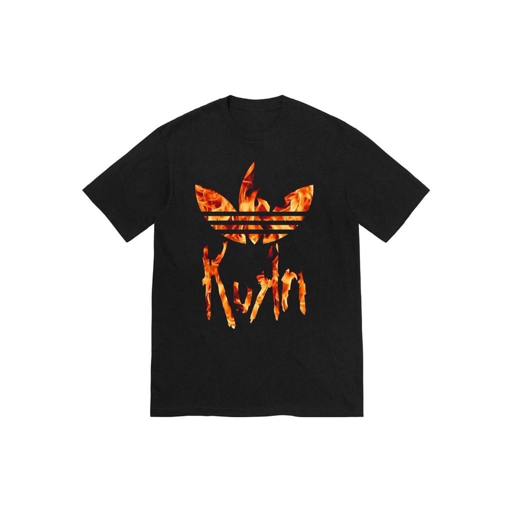adidas Черная уличная футболка унисекс X KoRn IN9098