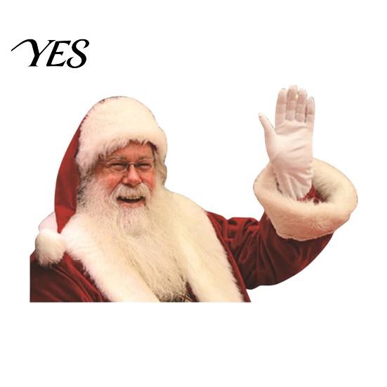 Personalized Car Body Stickers Santa Claus Window Sticker, Funny Hush Gesture PVC Decorative Vinyl for Cars Decal, Waterproof Auto Exterior