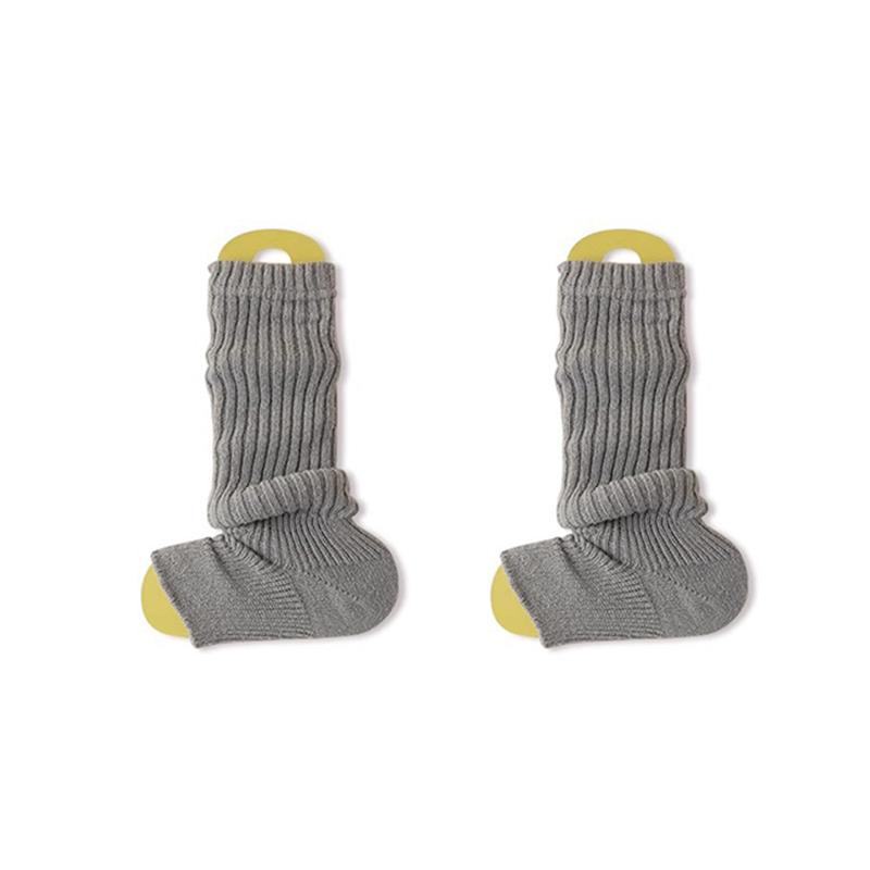 Женские милые японские теплые вязаные гетры в стиле Лолиты, однотонные вязаные носки для ног