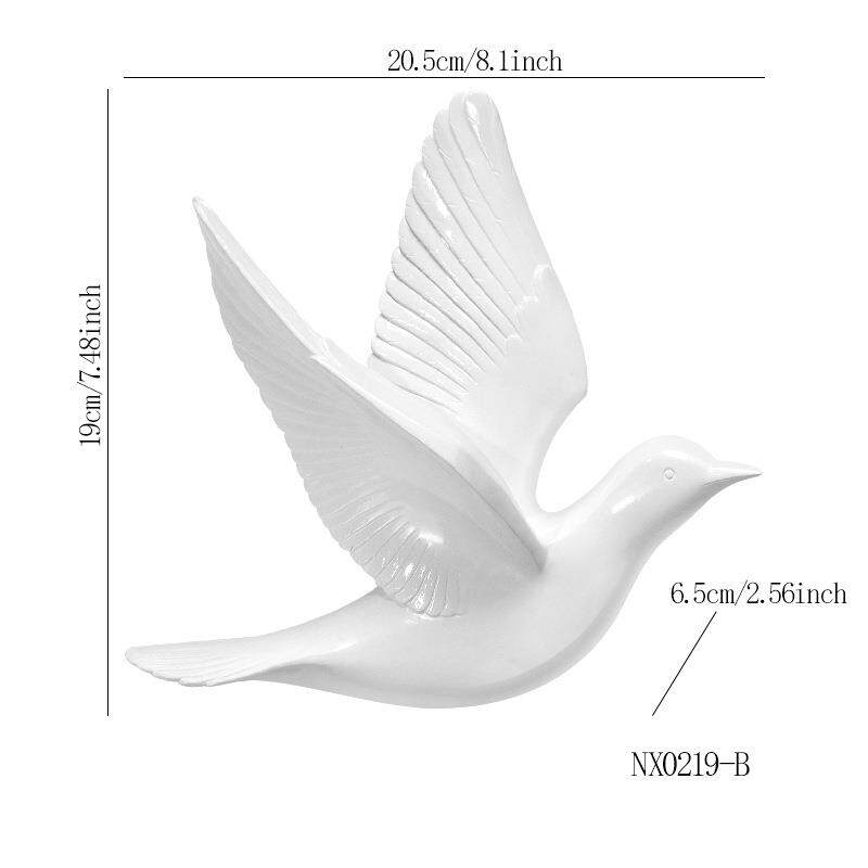 European-style Three-dimensional Bird Wall Decoration Swallow Wall Hanging Abstract Animal Ornaments Home Wall Decoration