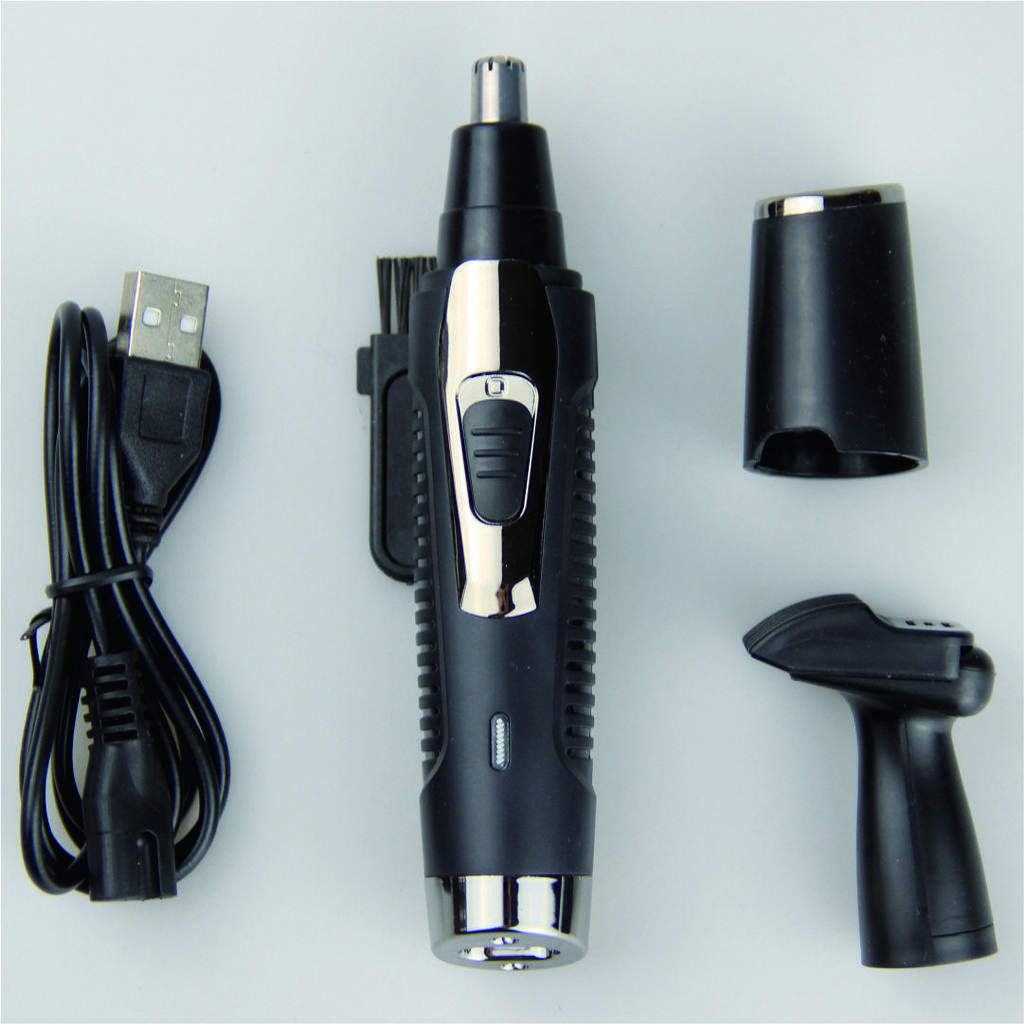Electric Ear and Nose Hair Trimmer Set Dual Blade 2 In 1 Rechargeable Waterproof Dual Edge Blades for Easy Cleansing