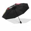 1pc Satan Ghost Automatic Open, Windproof, Compact Travel Umbrella, Gift for Birthday, Christmas, Business 93018