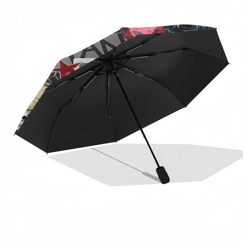 1pc Satan Ghost Automatic Open, Windproof, Compact Travel Umbrella, Gift for Birthday, Christmas, Business 93018