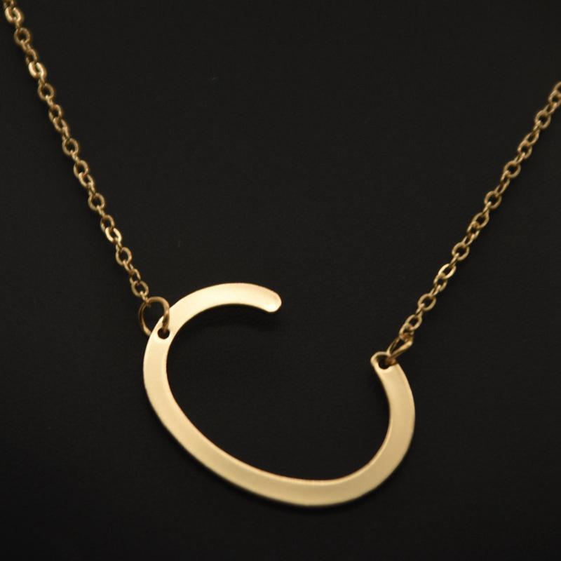 Женское ожерелье из 26 английских букв с орнаментом, пульсирующая цепочка, персонализированное ожерелье с буквами