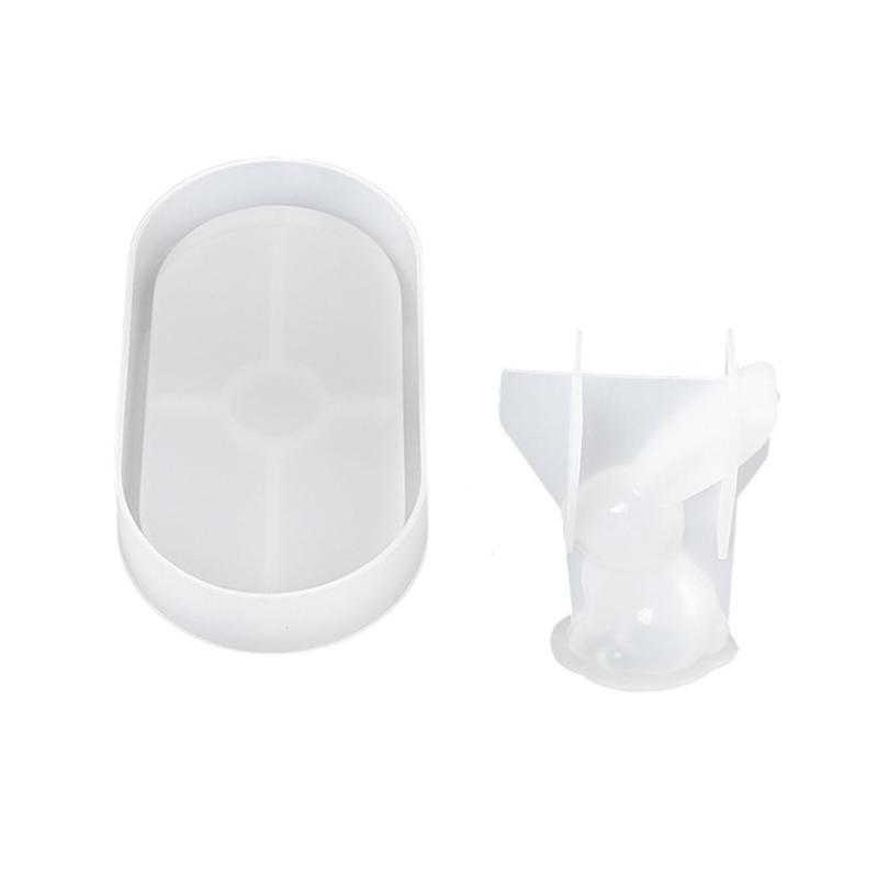 Cute Rabbit Ring Holder Silicone Molds Bunny Jewel-Display Organizer-Resin Casting-Moulds DIY Engagement Gift for Women